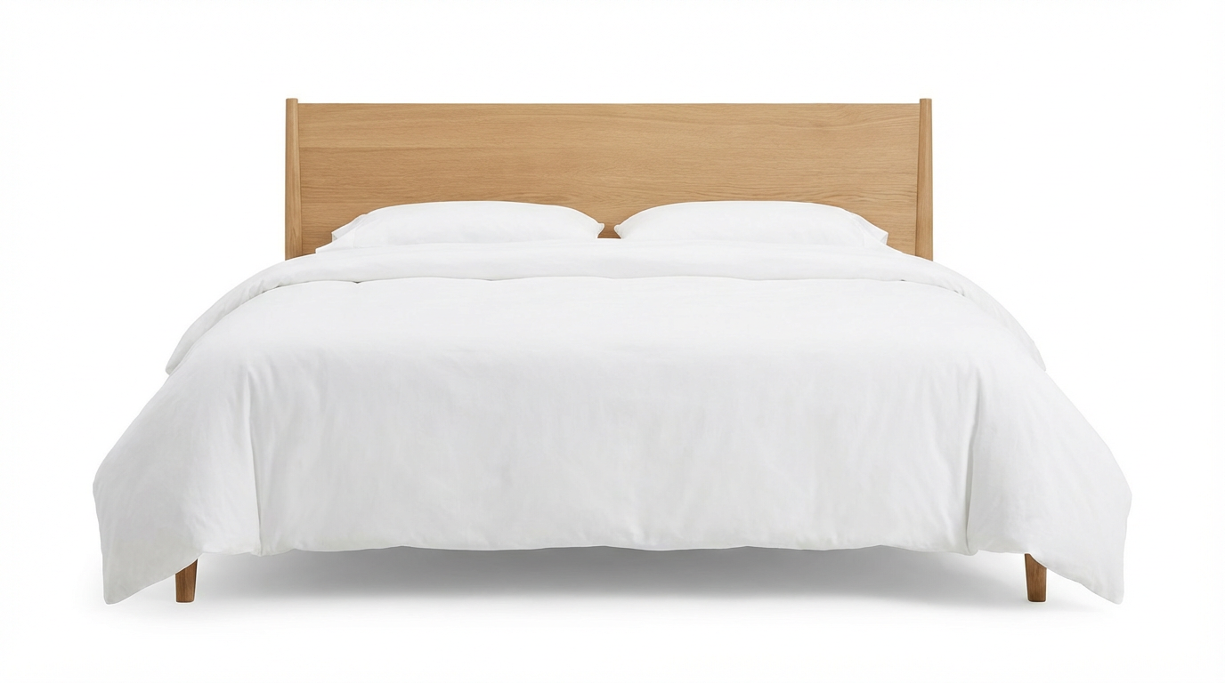 Wooden dining table before AI background enhancement